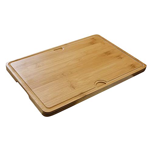 Cook'in Garden Schneidebrett aus natürlichem Bambus – Modell AC061 – 2 Seiten nutzbar – robust und leicht zu reinigen – Maße L 41,9 x B 26,8 x H 26,8 x 2 cm von Cook'in garden