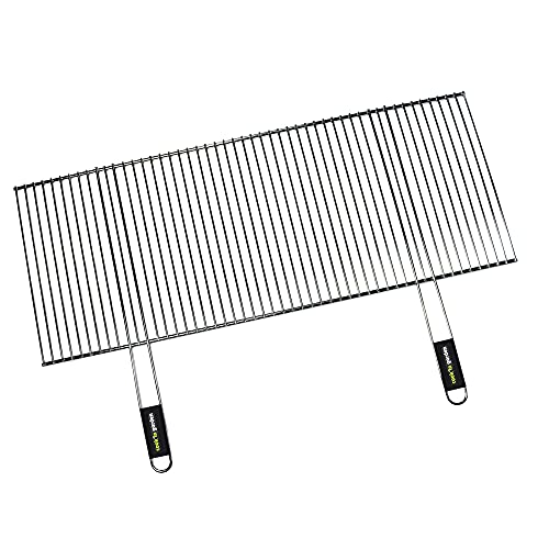 Cook'in garden - Zuschneidbares Grillrost für Grill aus Verchromtem Stahl - Soft-Touch-Griffe - Flammen- & Hitzebeständig - 100 x 40 cm bis 61 x 40 cm von Cook'in garden