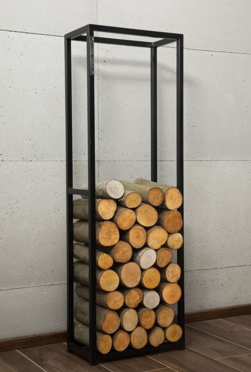 Brennholzregal Stahl für Kamin-Holzständer Holzstapelhalter-150 von CookKing
