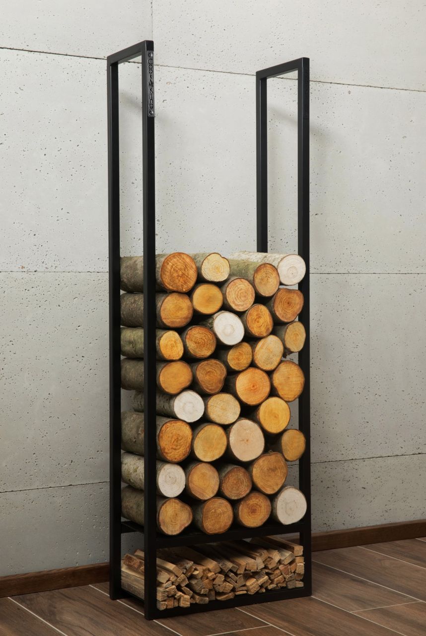 Brennholzregal aus Stahl für Kamin-Holzständer Holzkorb Gestell Holzstapelhalter von CookKing