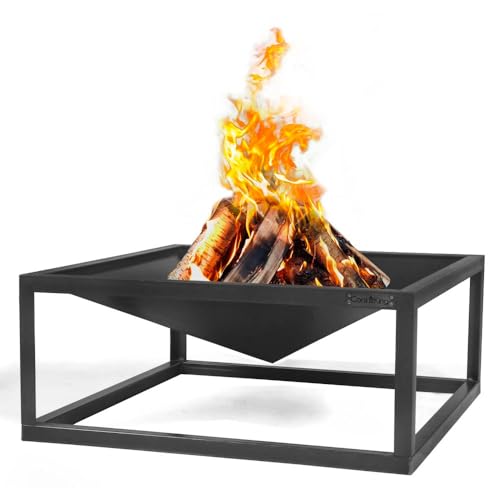 CookKing Feuerschale Feuerkorb Grill Feuerstelle - Square - echte Handarbeit - 70 x 70cm von CookKing