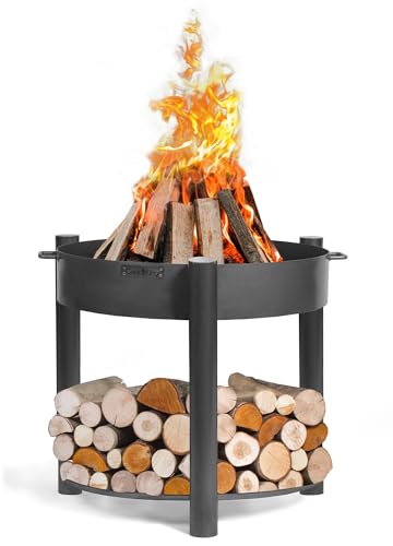 CookKing Feuerschale Montana 80cm Hoch Ständer für Holzvorrat 60/70/80cm Ø (80, 80) von CookKing