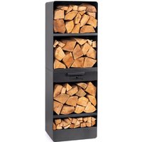 CookKing Kaminholzregal »Vento«, BxHxT: 40 x 120 x 30 cm, Stahl - schwarz von CookKing