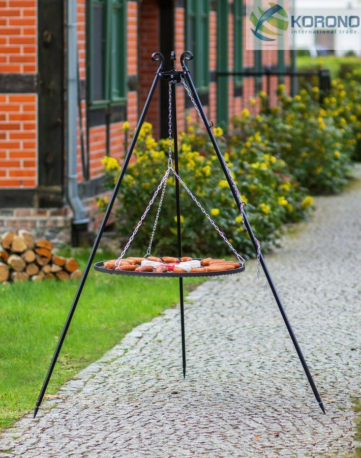 Dreibein Schwenkgrill Gartengrill Holzkohlegrill Rostgröße 60 cm - Edelstahl von CookKing