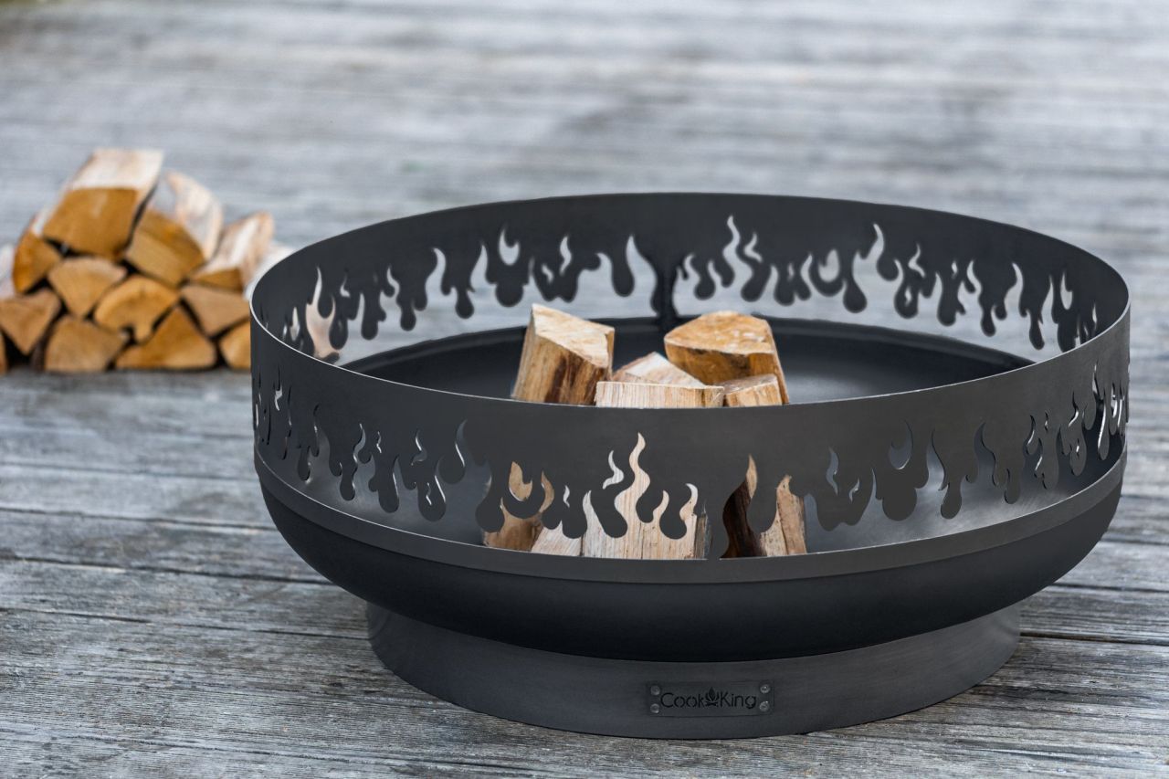 Feuerschale ⌀80 Grill BBQ Feuerkorb Feuerstelle Lagerfeuer Garten Feuerwanne ... von CookKing
