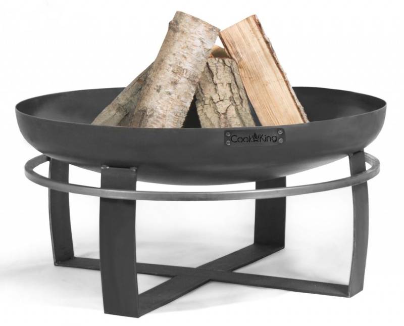 Feuerschale "Viking" Ø 100 cm Feuerstelle für Garten aus Stahl Feuerkorb als Wärmequelle oder Grill von CookKing