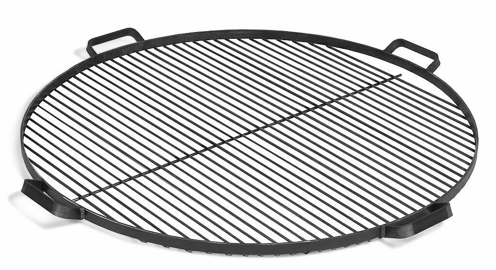 Grillrost mit 4 Griffen für Schwenkgrill / Feuerschale - schwarzer Stahl Ø 60 cm von CookKing