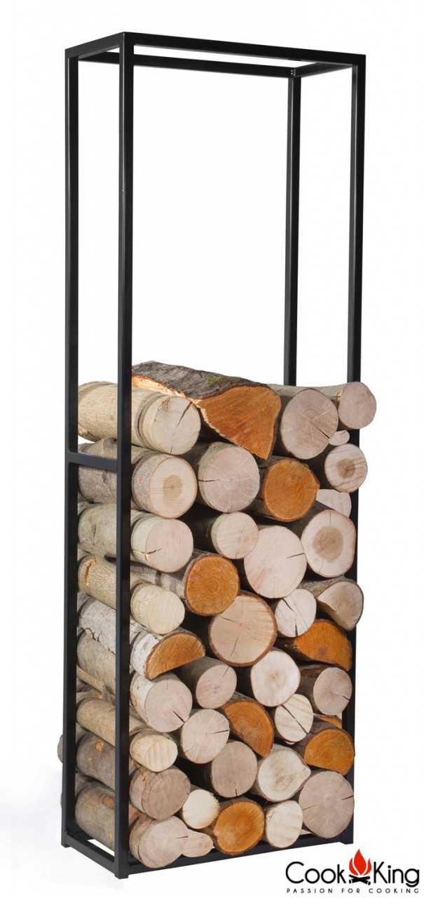 Kaminholzregal "Cornel" H 150 cm Holzregal für Kaminholz Kaminholzablage aus Stahl Kaminholzständer von CookKing