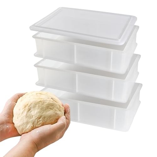 CookandSupply Gärbox für Pizza und Brot - Lebensmittelechte Teigbehälter - Made in Italy - 3 Stapelbare Boxen 40x30x10 cm + 1 Deckel CookandSupply Gärbox für Pizza und Brot - Lebensmittelechte Teigbehälter - Made in Italy - 3 Stapelbare Boxen 40x30x10 cm + 1 Deckel von CookandSupply