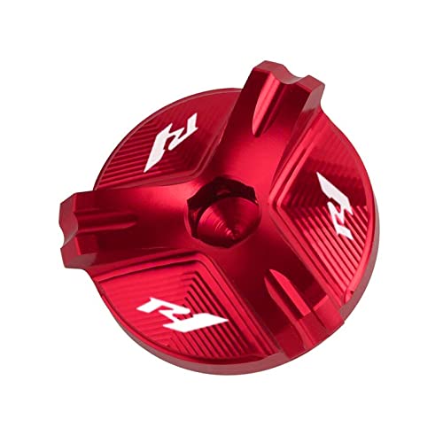 Motorrad öleinfüllschraube Für R1 YZF R1 1998-2020 2004 2005 2006 Motorradzubehör CNC Aluminium Öleinfülldeckel Steckerabdeckung (Color : Rot) von COOKFY