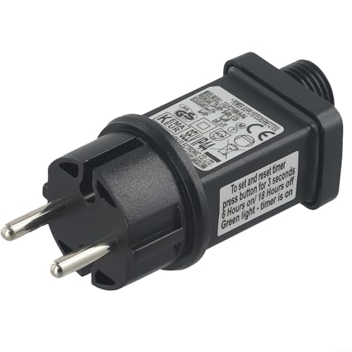 31V 6W Trafostecker, IP44 Netzteil Adapter mit Timerfunktion, 8 Modelle LED Trafo Netzteil Adapter für Weihnachtsbeleuchtung, Lichternetz, Lichterkette 31V 6W Trafostecker, IP44 Netzteil Adapter mit Timerfunktion, 8 Modelle LED Trafo Netzteil Adapter für Weihnachtsbeleuchtung, Lichternetz, Lichterkette von CookiBlend