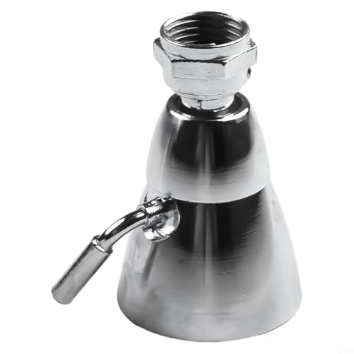 360 Grad drehbarer Duschkopf, Zinklegierung, Badezimmer-Sprühkopf, verstellbarer Wasserdurchfluss, feste Halterung, Regenduschkopf mit abnehmbarem Design von CookiBlend