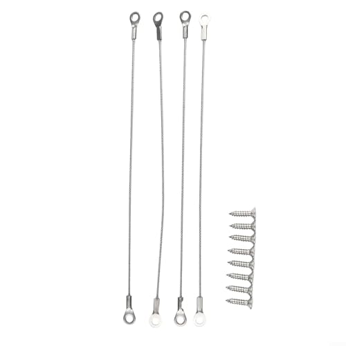4 Stück 20 cm Schranktür-Rückhalte, Edelstahl-Scharnierbegrenzer für Schranktür, flexibel für geflochtene Begrenzungskabel 4 Stück 20 cm Schranktür-Rückhalte, Edelstahl-Scharnierbegrenzer für Schranktür, flexibel für geflochtene Begrenzungskabel von CookiBlend