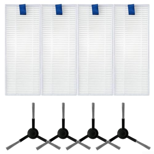 Ersatz-Seitenbürsten-Filter-Set, für Tefal RR90, RR9065, RR9067 für X-Plorer Serie 130 AI Roboter-Staubsauger, effektives Filterzubehör (A) von CookiBlend