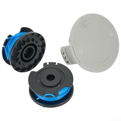 Ersatzspule für Kärcher LTR 18–30 Rasentrimmer Ersatzteile, Kappe Schnurspule Set für Elektro Freischneider, RY124 2.444-016.0 Spule und Fadenspule(3 Stück) von CookiBlend