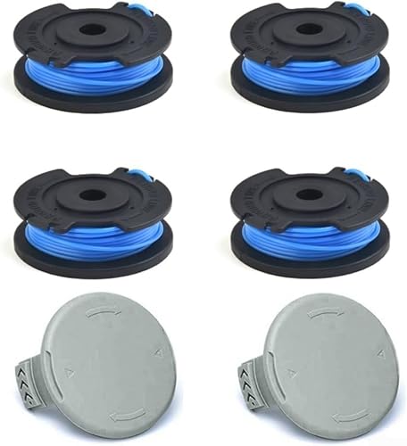 Ersatzspule für Kärcher LTR 18–30 Rasentrimmer Ersatzteile, Kappe Schnurspule Set für Elektro Freischneider, RY124 2.444-016.0 Spule und Fadenspule(6 Stück) von CookiBlend