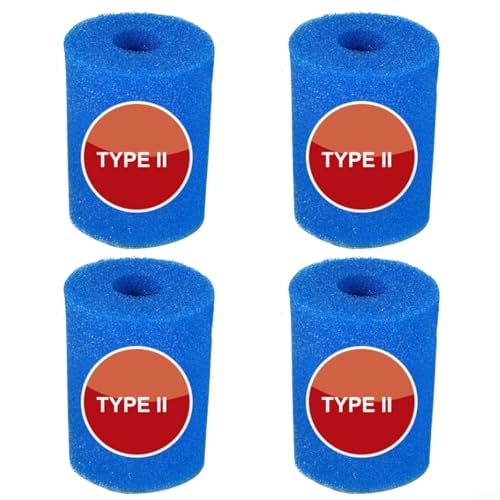 Für Intex Schwimmbad-Filter-Schaumstoff, Ersatz-Filter-Sets für Intex Typ I/II/VI/D Modelle (4 Stück II) von CookiBlend