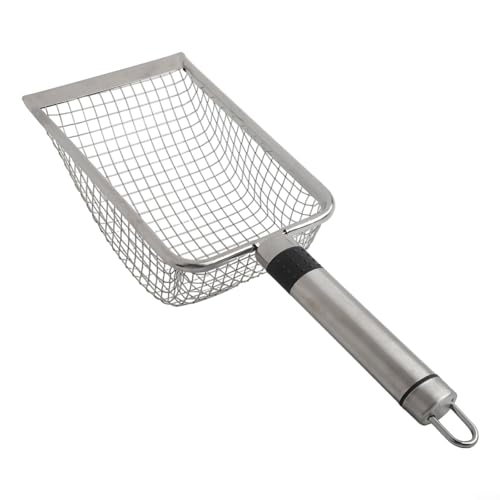 Gartensieb aus Edelstahl mit mehreren Maschengrößen, 2 mm - 5 mm Maschensieb, ergonomischer Griff, für Kompost, Sandsieb, Gartenwerkzeug-Set (5,0 mm) von CookiBlend