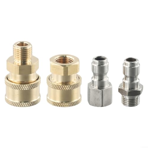 Hochdruckreiniger Adapter 1/10.2 cm Außengewinde Fitting Kupfer Kupplung Schnellverschluss Anschluss für Hochdruckreiniger Auslass Sprühlanze Hochdruckreiniger Adapter 1/10.2 cm Außengewinde Fitting Kupfer Kupplung Schnellverschluss Anschluss für Hochdruckreiniger Auslass Sprühlanze von CookiBlend