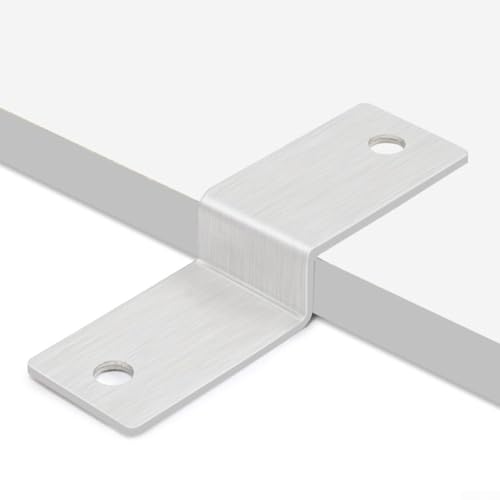 Robuster Edelstahl-Eckverbinder, Z-Form, Möbel-Eckverbinder, Halterung, Regalhalterungen, Verschluss für Heimmöbel (20 mm) von CookiBlend