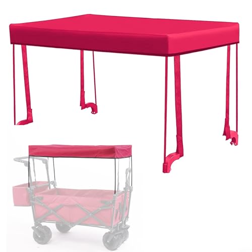 Sonnenschutz, faltbar, Markise, Trolley, Gartenwagen, Überdachung für Camping, Picknick, Strand, Rot Sonnenschutz, faltbar, Markise, Trolley, Gartenwagen, Überdachung für Camping, Picknick, Strand, Rot von CookiBlend