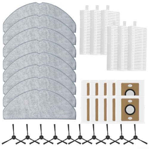 Wartungszubehör-Set, für ILIFE A30 Pro Saugroboter, Filter, Staubsammelbeutel, Seitenbürste, Wischmopp-Pads, Set, für die Aufrechterhaltung sauberer Wohnräume Zubehör (B) von CookiBlend