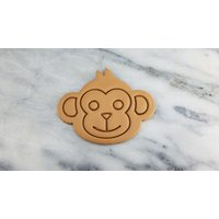 Affengesicht Cookie Cutter 2-Teilig, Stempel & Umriss # 1 - Scharfe Kanten Schneller Versand Wählen Sie Ihre Eigene Größe von CookieCutterLady