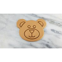 Bärengesicht Cookie Cutter 2-Teilig, Stempel & Umriss # 1 - Scharfe Kanten Schneller Versand Wählen Sie Ihre Eigene Größe von CookieCutterLady