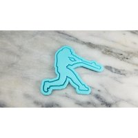 Baseball Player Homerun Ausstechform 2-Teilig, Stempel & Umriss #1 - Scharfe Kanten Schneller Versand Wähle Deine Größe von CookieCutterLady