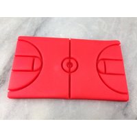 Basketballplatz Ausstechform 2-Teilig, Umriss & Stempel - Scharfe Kanten Schneller Versand Wählen Sie Ihre Eigene Größe von CookieCutterLady