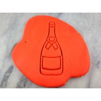 Champagner Ausstechform 2-Teilig, Stempel & Umriss #1 - Scharfe Kanten Schneller Versand Wählen Sie Ihre Eigene Größe von CookieCutterLady