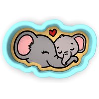 Elefant-Mama Und Baby-Ausstechform | Stempel Schablone - Scharfe Kanten Schneller Versand Wählen Sie Ihre Eigene Größe von CookieCutterLady