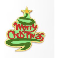 Frohe Weihnachten Baum-Ausstechform | Stempel Schablone - Scharfe Kanten Schneller Versand Wählen Sie Ihre Eigene Größe von CookieCutterLady