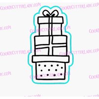 Geschenke Gestapelt Cookie Cutter | Stempel Schablone - Scharfe Kanten Schneller Versand Wählen Sie Ihre Eigene Größe von CookieCutterLady