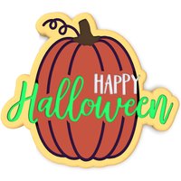 Happy Halloween Kürbis Ausstecher | Stempel Schablone - Scharfe Kanten Schneller Versand Wählen Sie Ihre Eigene Größe #1 von CookieCutterLady