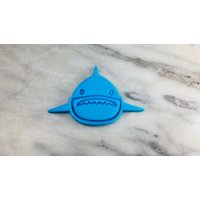 Haifisch-Gesicht Ausstechform 2-Teilig, Stempel & Umriss #1 - Scharfe Kanten Schneller Versand Wählen Sie Ihre Eigene Größe von CookieCutterLady