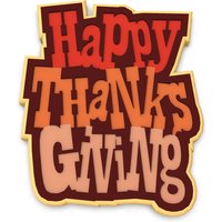 Happy Thanksgiving Cookie Cutter 2-Teilig, Umriss & Stempel - Scharfe Kanten Schneller Versand Wählen Sie Ihre Eigene Größe von CookieCutterLady
