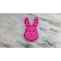 Hasengesicht Cookie Cutter 2-Teilig, Stempel & Umriss # 1 - Scharfe Kanten Schneller Versand Wählen Sie Ihre Eigene Größe von CookieCutterLady