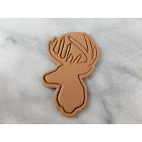 Hirschgeweih Ausstechform 2-Teilig, Umriss & Stempel 2 - Scharfe Kanten Schneller Versand Wählen Sie Ihre Eigene Größe von CookieCutterLady