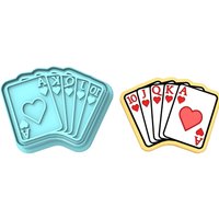 Karten Royal Flush Herzen Ausstechform | Stempel Schablone #1 - Scharfe Kanten Schneller Versand Wählen Sie Ihre Eigene Größe von CookieCutterLady