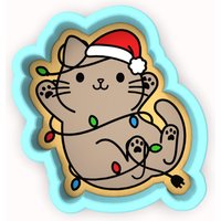 Katze Steckt in Weihnachtslichter Ausstechform | Stempel Schablone - Scharfe Kanten Schneller Versand Wählen Sie Ihre Eigene Größe Katze Steckt in Weihnachtslichter Ausstechform | Stempel Schablone - Scharfe Kanten Schneller Versand Wählen Sie Ihre Eigene Größe von CookieCutterLady