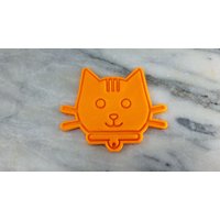Katzengesicht Ausstechform 2-Teilig, Stempel & Umriss #1 - Scharfe Kanten Schneller Versand Wählen Sie Ihre Eigene Größe von CookieCutterLady