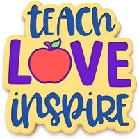 Lehren Liebe Inspirieren Cookie Cutter | Stempel Schablone - Scharfe Kanten Schneller Versand Wählen Sie Ihre Eigene Größe von CookieCutterLady