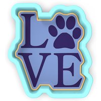Liebe Hund Pfote Vertikale Ausstechform | Stempel Schablone - Scharfe Kanten Schneller Versand Wählen Sie Ihre Eigene Größe #1 von CookieCutterLady