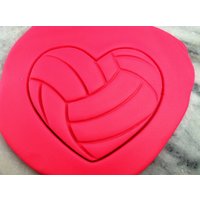 Liebevolleyball-Herz-Ausstechform - Scharfe Kanten Schneller Versand Wählen Sie Ihre Eigene Größe von CookieCutterLady