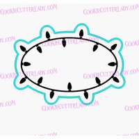 Oval Licht Plakette Cookie Cutter | Stempel Schablone - Scharfe Kanten Schneller Versand Wählen Sie Ihre Eigene Größe von CookieCutterLady