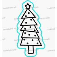Polka Dot Weihnachtsbaum-Ausstechform | Stempel Schablone - Scharfe Kanten Schneller Versand Wählen Sie Ihre Eigene Größe #1 von CookieCutterLady
