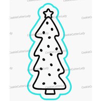 Polka Dot Weihnachtsbaum-Ausstechform | Stempel Schablone - Scharfe Kanten Schneller Versand Wählen Sie Ihre Eigene Größe #2 von CookieCutterLady