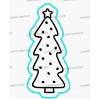 Polka Dot Weihnachtsbaum-Ausstechform | Stempel Schablone - Scharfe Kanten Schneller Versand Wählen Sie Ihre Eigene Größe #2 von CookieCutterLady