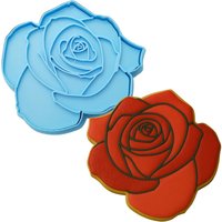 Rosen Ausstechform 2-Teilig, Umriss & Stempel - Scharfe Kanten Schneller Versand Wählen Sie Ihre Eigene Größe von CookieCutterLady